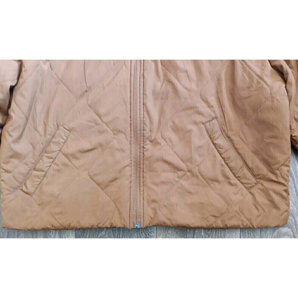 Cozi Puffer Jacket Women Size Large Lightweight Brown Full Zip Bomber Style - Picture 6 of 8